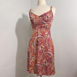 Y2K Fairy Paisley Pink & Orange Mini Dress (4)